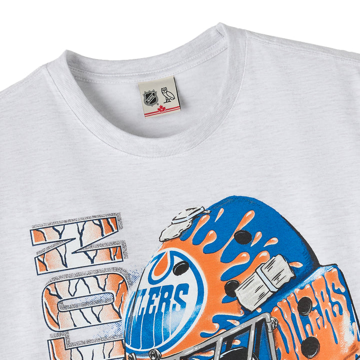 Edmonton Oilers October's Very Own OVO x NHL Heather Grey Retro Graphic T-Shirt