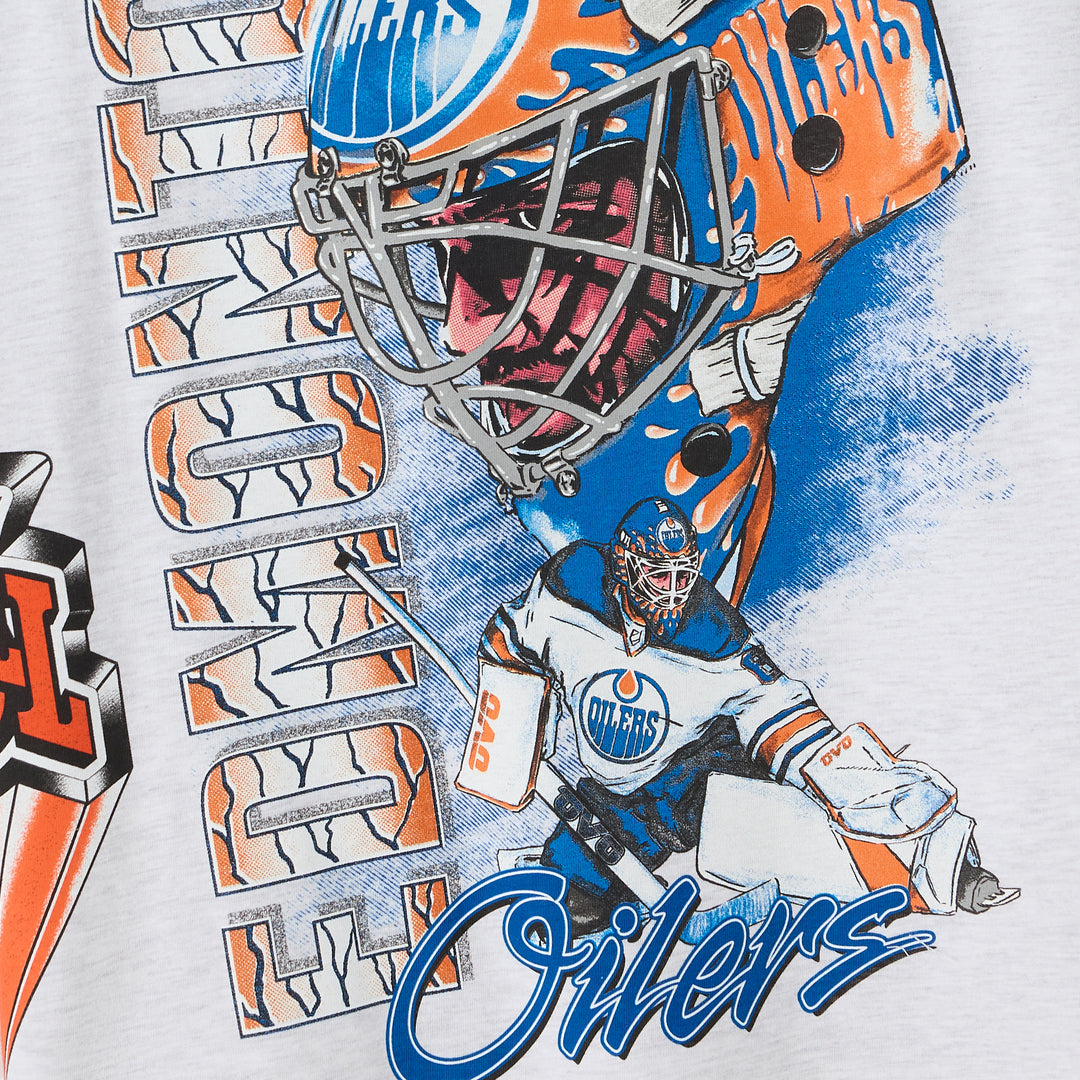 Edmonton Oilers October's Very Own OVO x NHL Heather Grey Retro Graphic T-Shirt