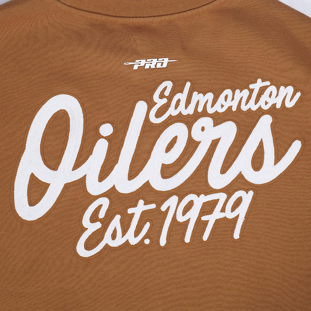 Edmonton Oilers Pro Standard Paint the City Brown Crewneck Sweatshirt