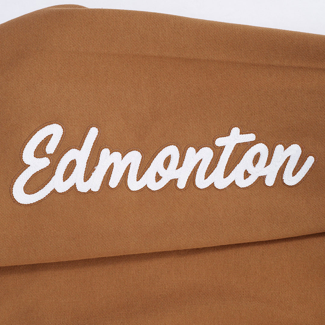 Edmonton Oilers Pro Standard Paint the City Brown Crewneck Sweatshirt