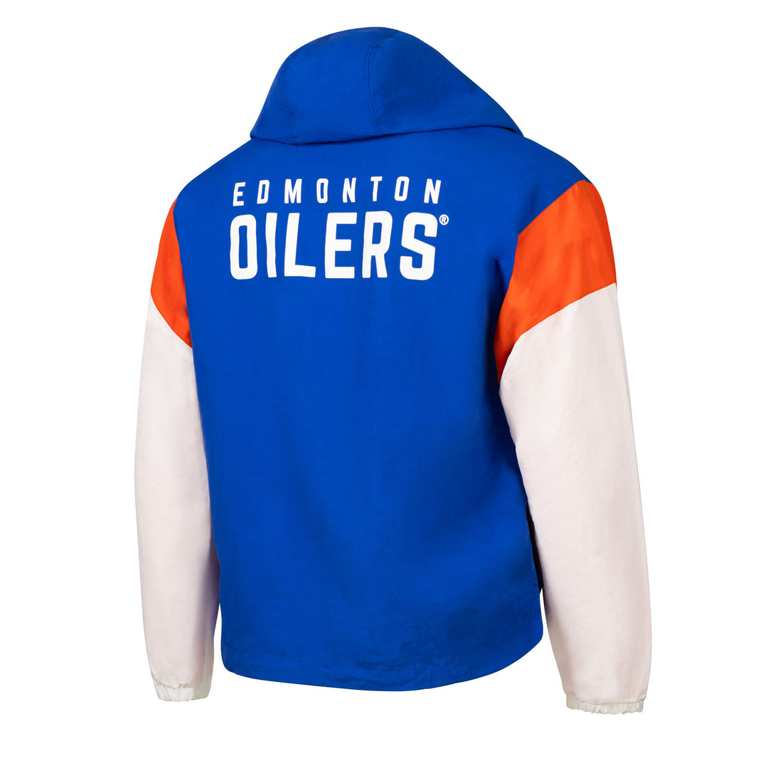 Edmonton Oilers Sport Design Sweden Blue Anorak Jacket