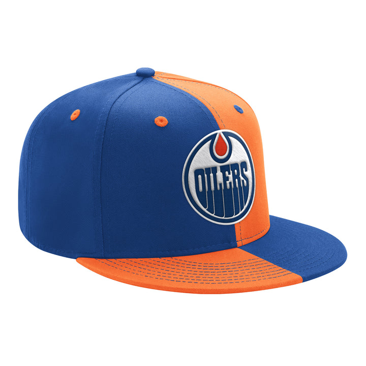 Edmonton Oilers Starter Navy & Orange Pinwheel Snapback Hat