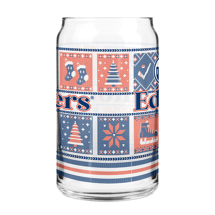 Edmonton Oilers Ugly Sweater 16oz Can Glass