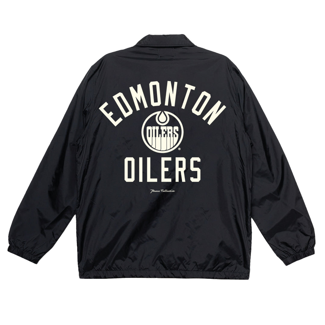 Edmonton Oilers Unisex Peace Collective Black Coach's Jacket