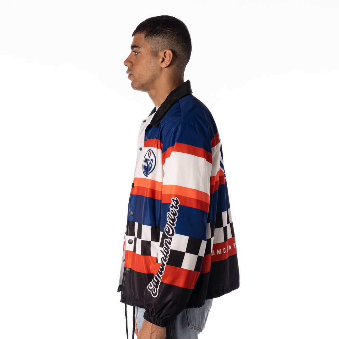 Edmonton Oilers Unisex The Wild Collective Coach's Jacket