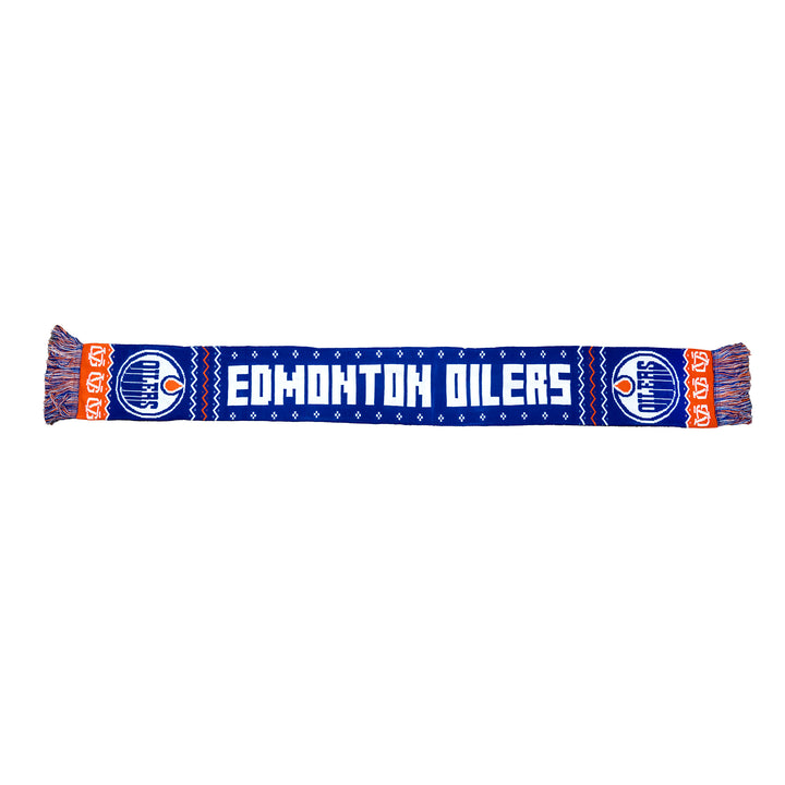 Edmonton Oilers Violent Gentlemen 2024 Christmas Holiday Blue Scarf