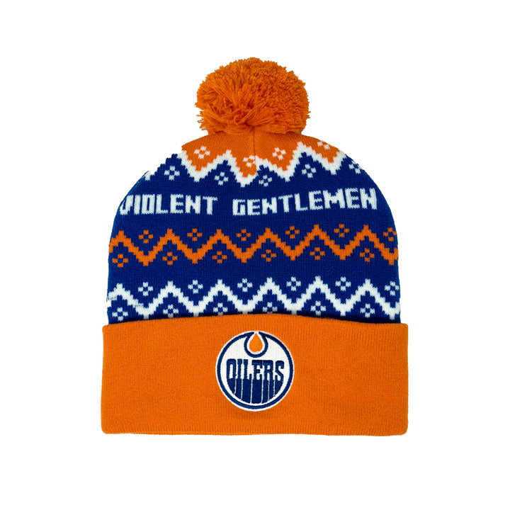 Edmonton Oilers Violent Gentlemen 2024 Christmas Holiday Blue Toque