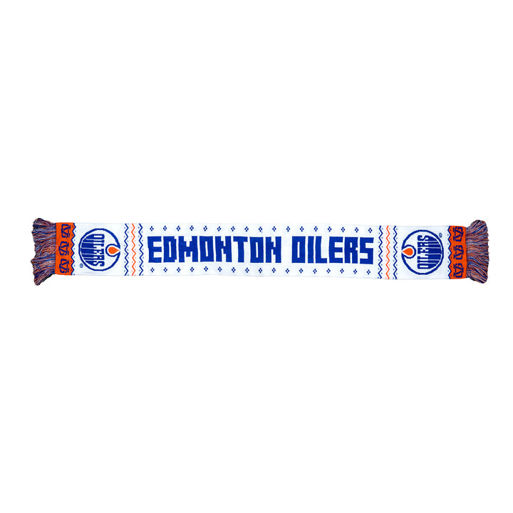 Edmonton Oilers Violent Gentlemen 2024 Christmas Holiday White Scarf