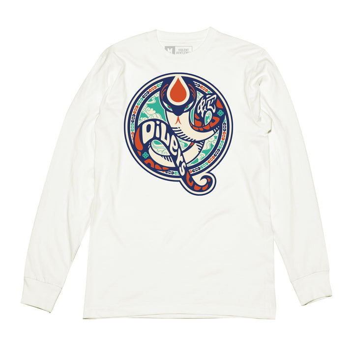 Edmonton Oilers Violent Gentlemen 2025 Lunar New Year "Year of the Snake" White Long Sleeve T-Shirt