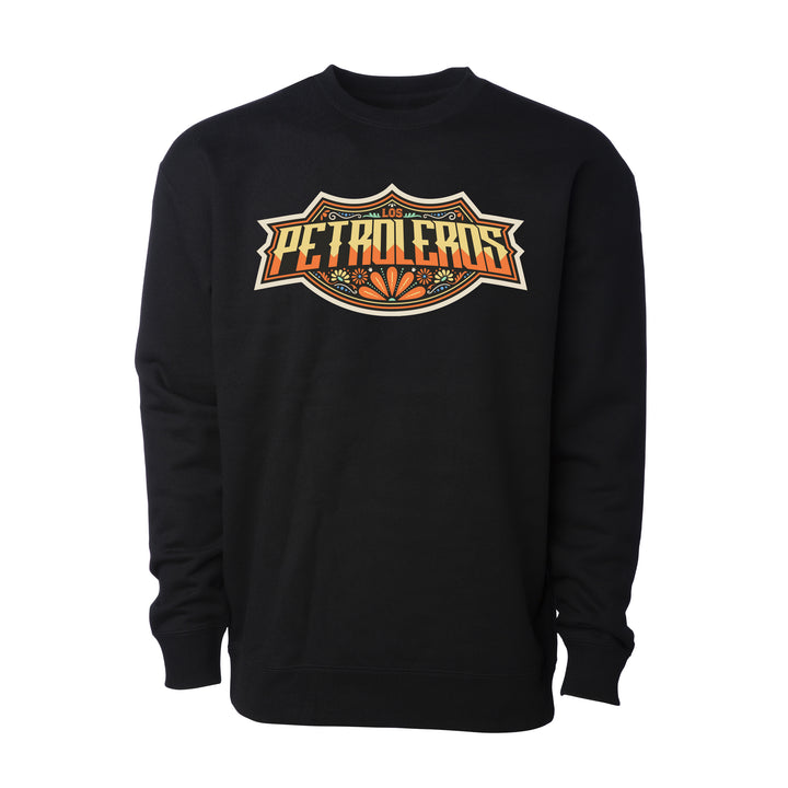 Edmonton Oilers Violent Gentlemen Dia de los Muertos (Day of the Dead) "Los Petroleros" Black Crewneck Sweatshirt