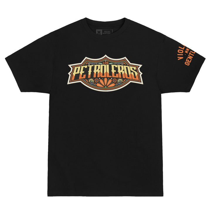 Edmonton Oilers Violent Gentlemen Dia de los Muertos (Day of the Dead) "Los Petroleros" Black T-Shirt