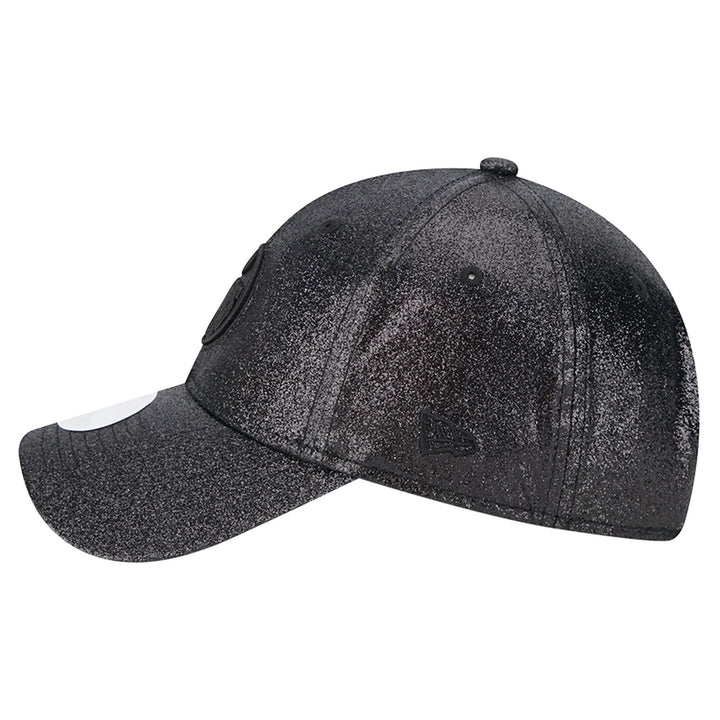 Edmonton Oilers Women's New Era Active Black Sparkly 9FORTY Adjustable Hat