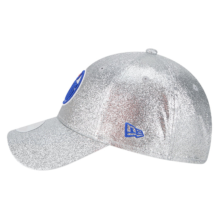 Edmonton Oilers Youth New Era Active Silver Sparkly 9FORTY Adjustable Hat