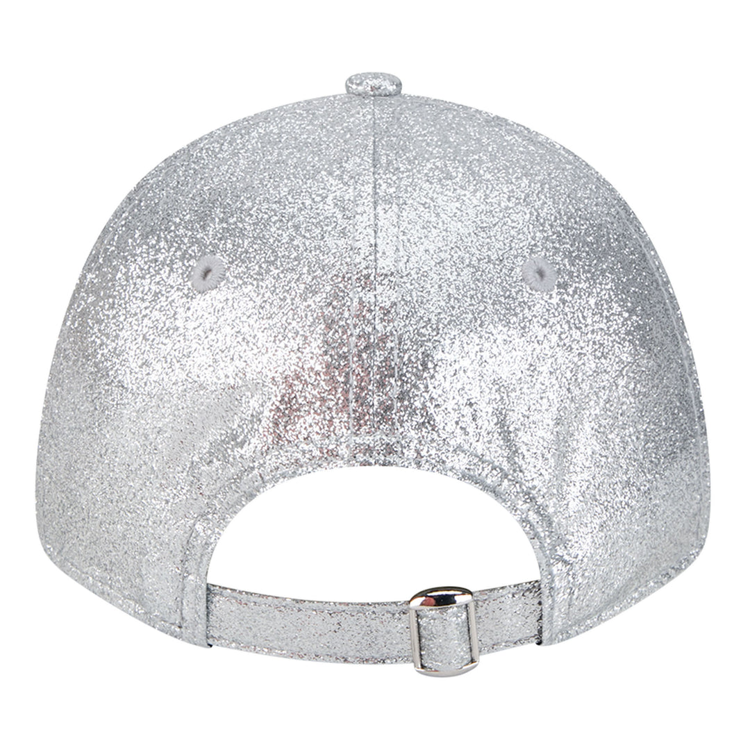 Edmonton Oilers Youth New Era Active Silver Sparkly 9FORTY Adjustable Hat