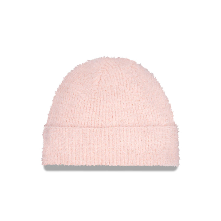 Edmonton Oilers Kids New Era Pink Active Fuzzy Cuff Knit Toque