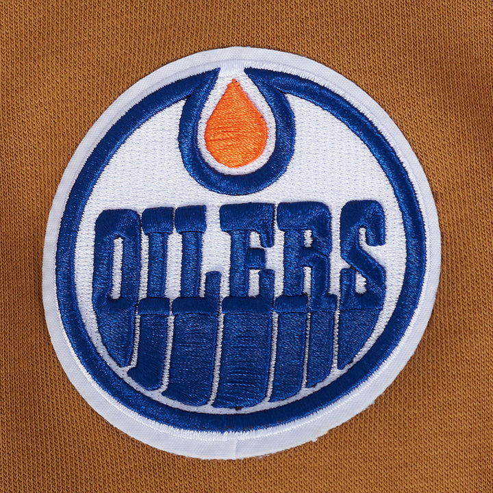 Edmonton Oilers Women's Pro Standard Paint the City Brown Crewneck Sweatshirt