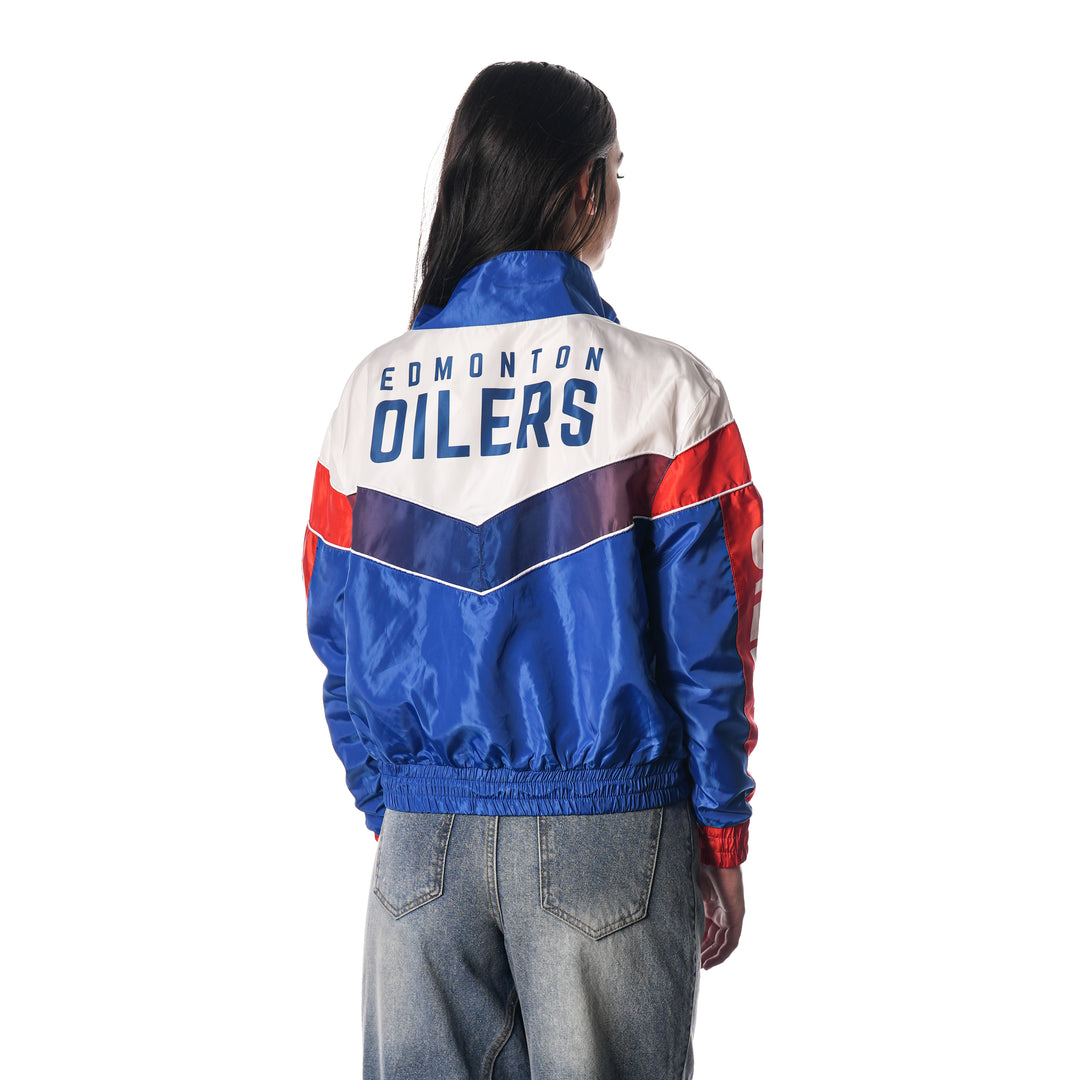 Edmonton Oilers Women's The Wild Collective Cropped Track Jacket