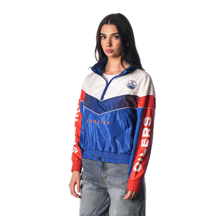 Edmonton Oilers Women's The Wild Collective Cropped Track Jacket