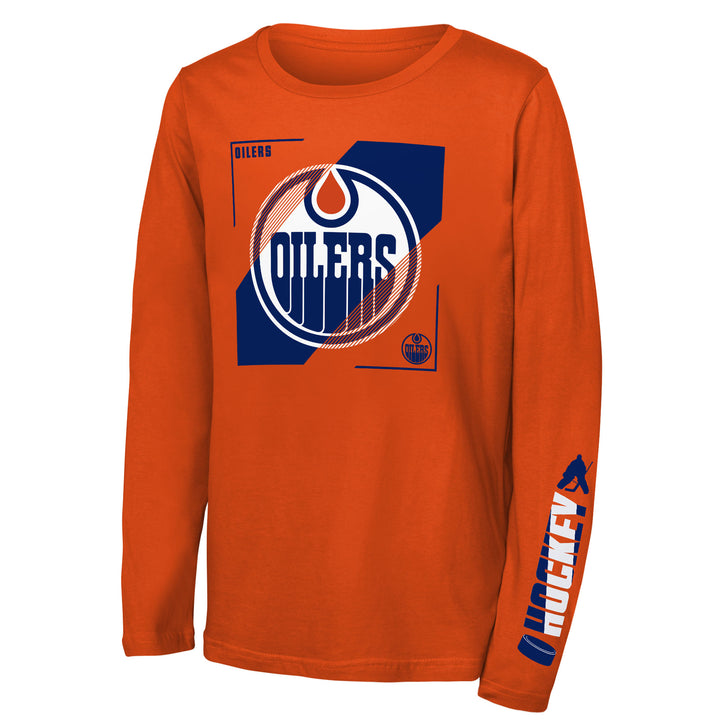 Edmonton Oilers Youth Outerstuff Blue & Orange Winning Clapper 3-in-1 Shirt