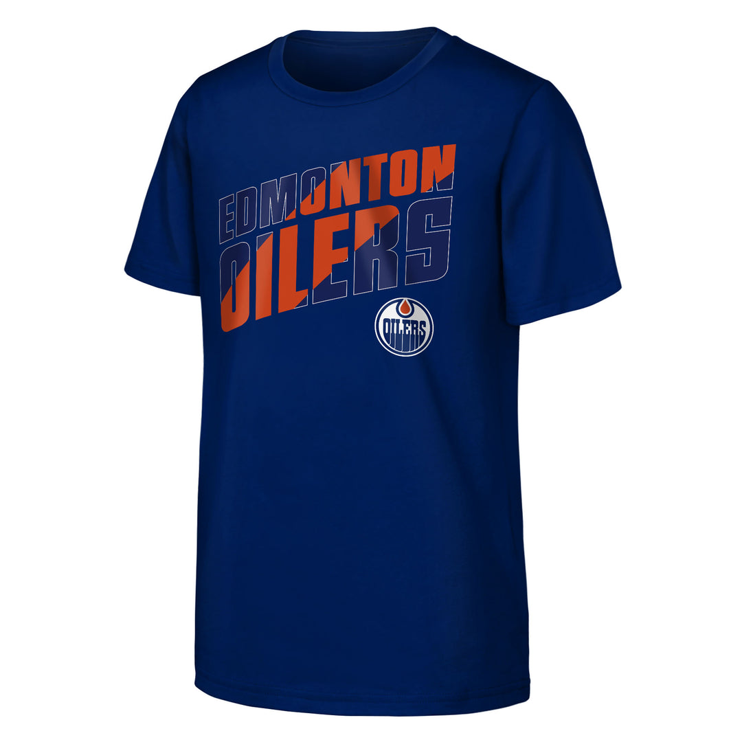 Edmonton Oilers Youth Outerstuff Blue & Orange Winning Clapper 3-in-1 Shirt