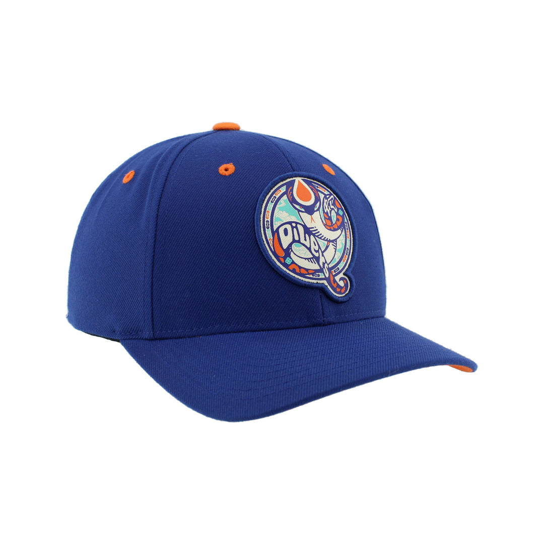 Edmonton Oilers Zephyr 2025 Lunar New Year "Year of the Snake" Blue Snapback Hat