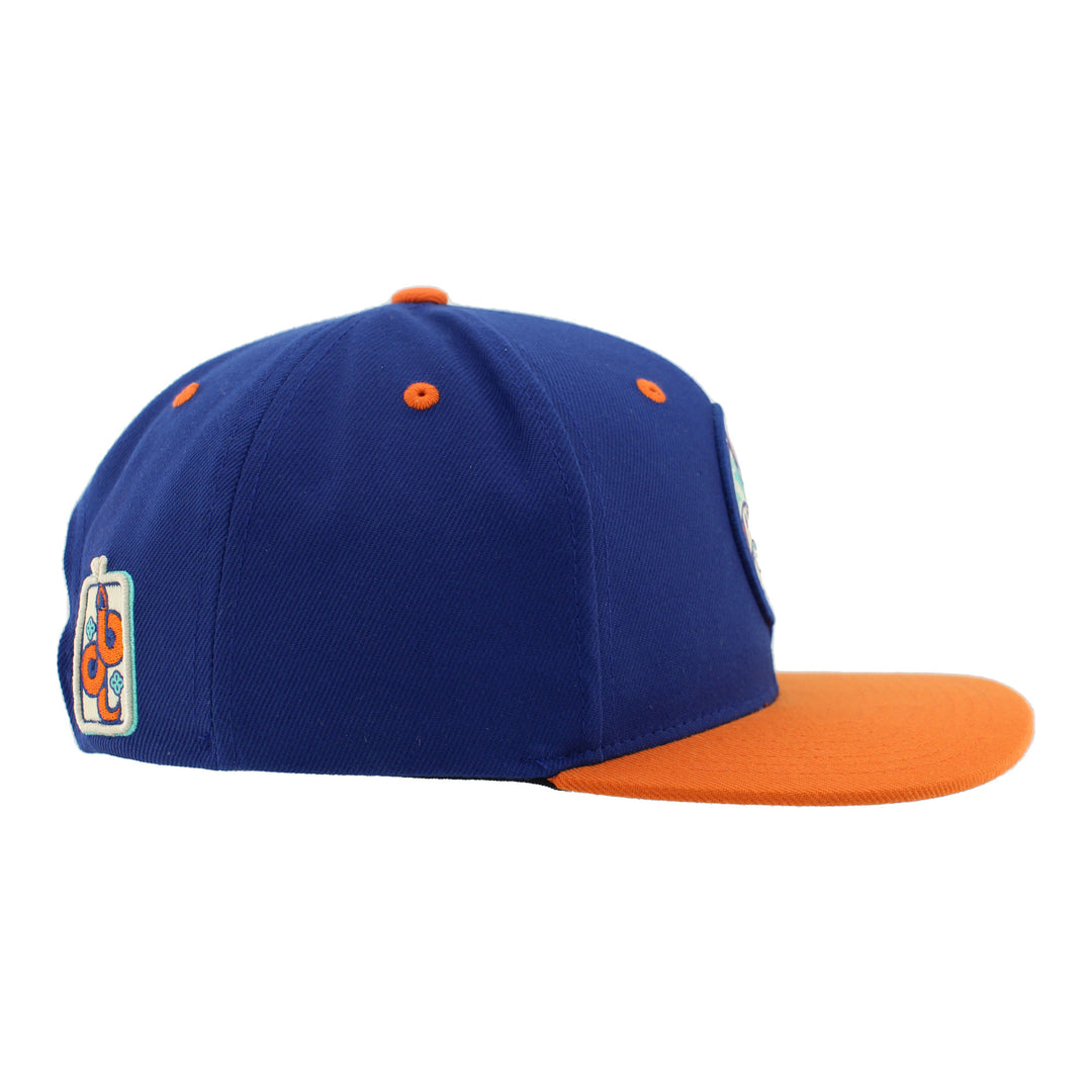 Edmonton Oilers Zephyr 2025 Lunar New Year "Year of the Snake" Blue & Orange Snapback Hat