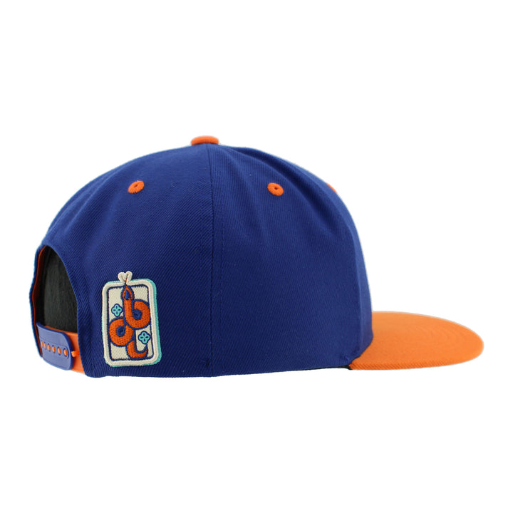 Edmonton Oilers Zephyr 2025 Lunar New Year "Year of the Snake" Blue & Orange Snapback Hat