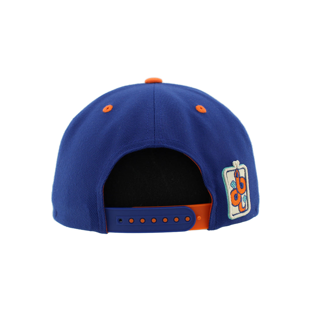 Edmonton Oilers Zephyr 2025 Lunar New Year "Year of the Snake" Blue & Orange Snapback Hat