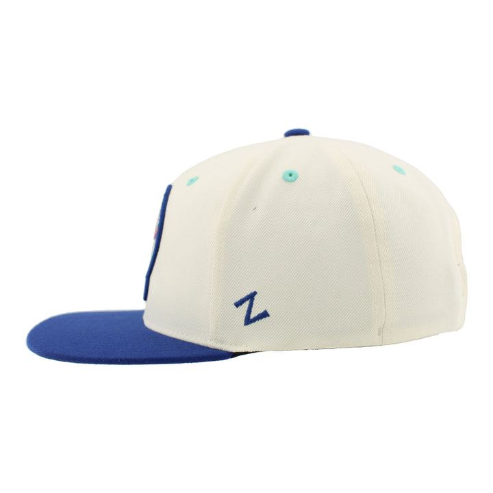 Edmonton Oilers Zephyr 2025 Lunar New Year "Year of the Snake" Cream & Blue Snapback Hat