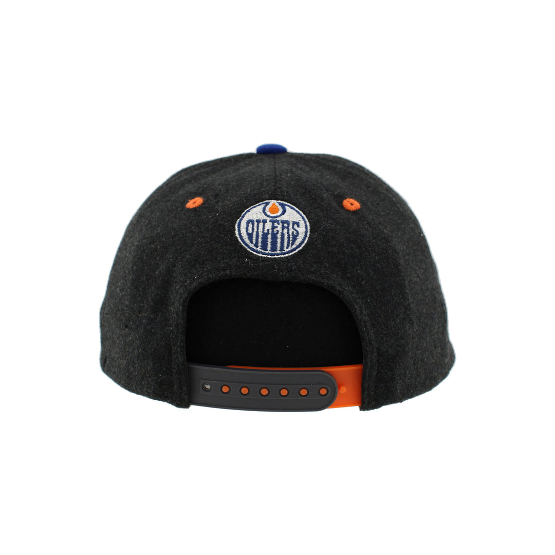 Edmonton Oilers Zephyr Blue and Grey Holiday Lights Snapback Hat