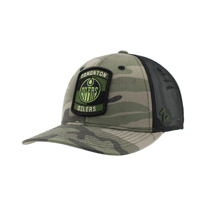 Edmonton Oilers Zephyr Camo Campfire Snapback Hat