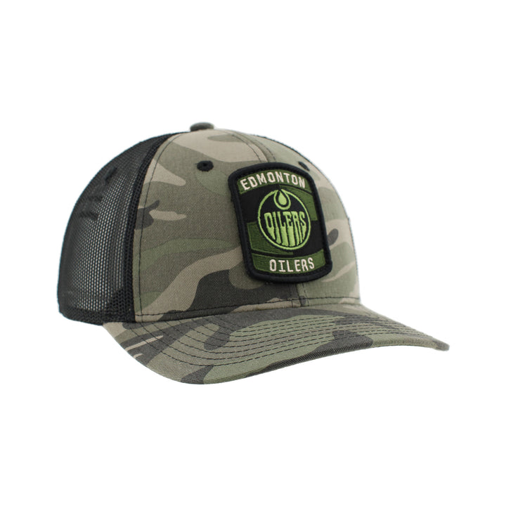 Edmonton Oilers Zephyr Camo Campfire Snapback Hat