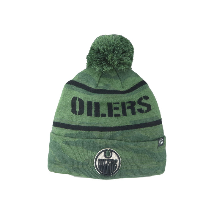 Edmonton Oilers Zephyr Camo Trooper Toque w/ Pom