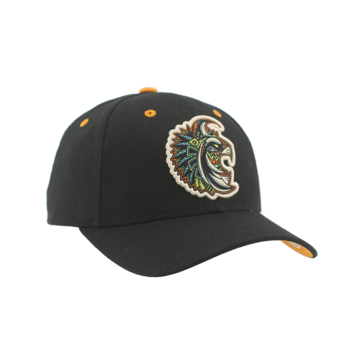 Edmonton Oilers Zephyr Dia de los Muertos (Day of the Dead) Black Lynx Snapback Hat