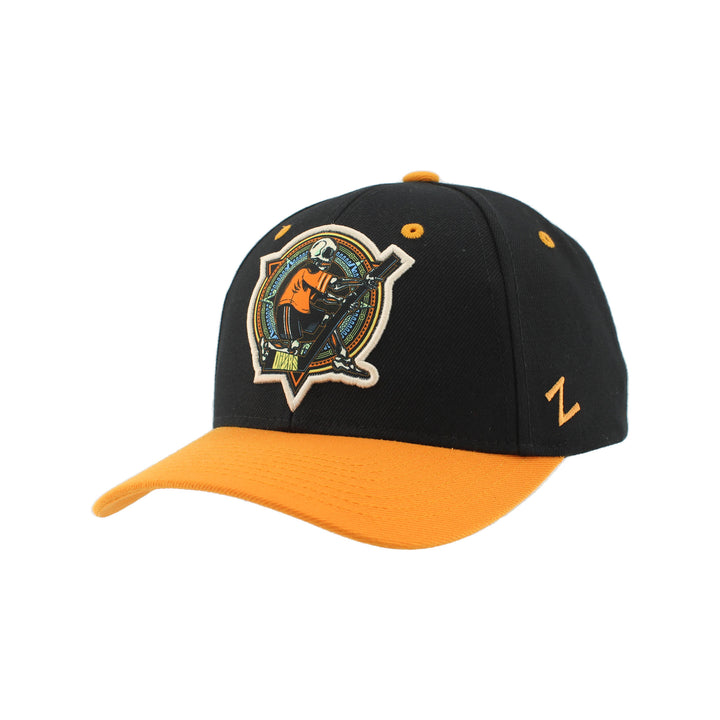 Edmonton Oilers Zephyr Dia de los Muertos (Day of the Dead) Black & Orange Snapback Hat