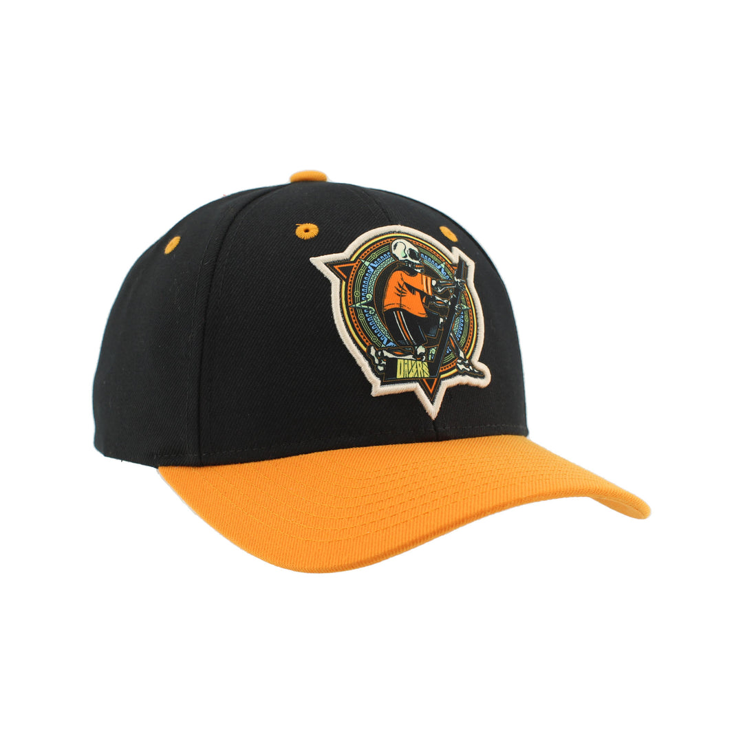 Edmonton Oilers Zephyr Dia de los Muertos (Day of the Dead) Black & Orange Snapback Hat