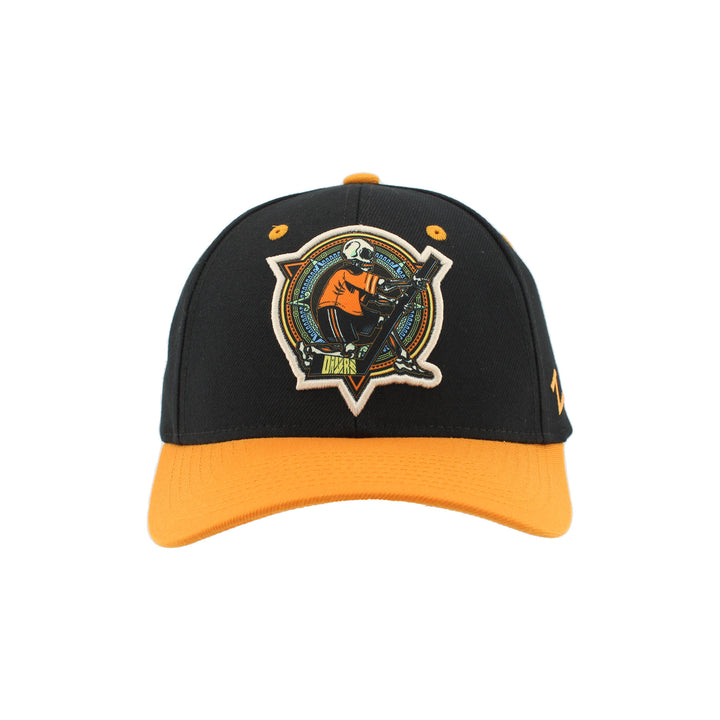 Edmonton Oilers Zephyr Dia de los Muertos (Day of the Dead) Black & Orange Snapback Hat