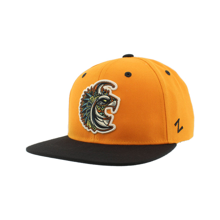 Edmonton Oilers Zephyr Dia de los Muertos (Day of the Dead) Orange Lynx Snapback Hat