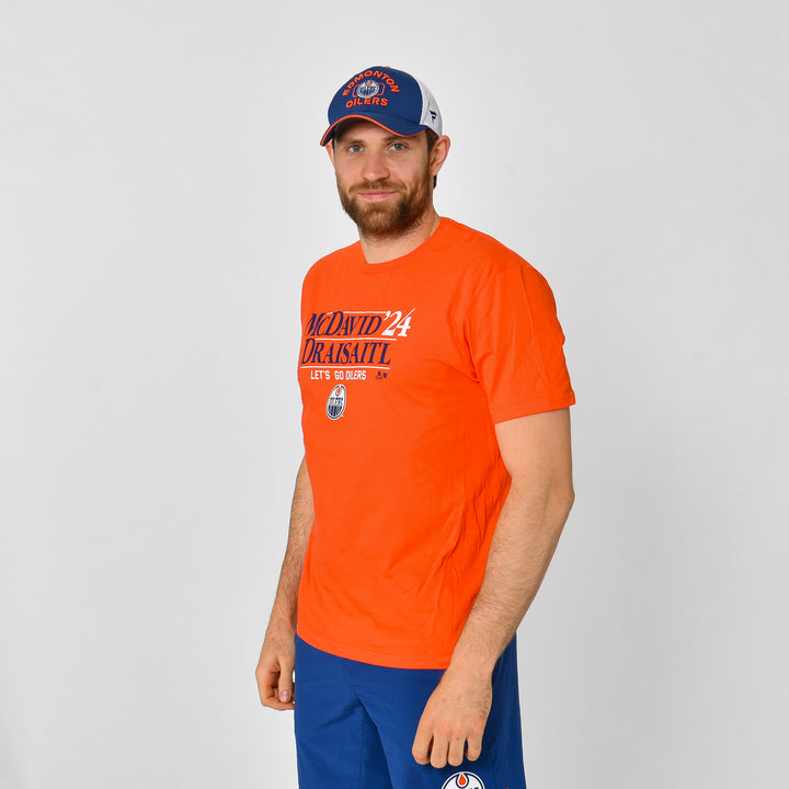 Edmonton Oilers “McDavid-Draisaitl '24 Campaign" Orange T-Shirt