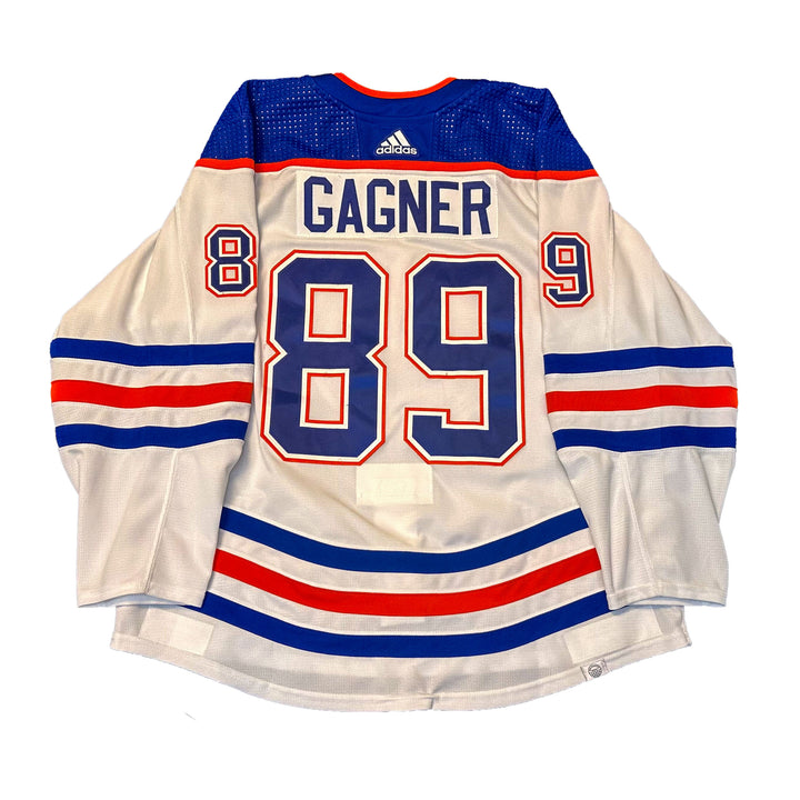 Sam Gagner Edmonton Oilers Game Worn Jersey - 2023-24 White Set #3 - B00500