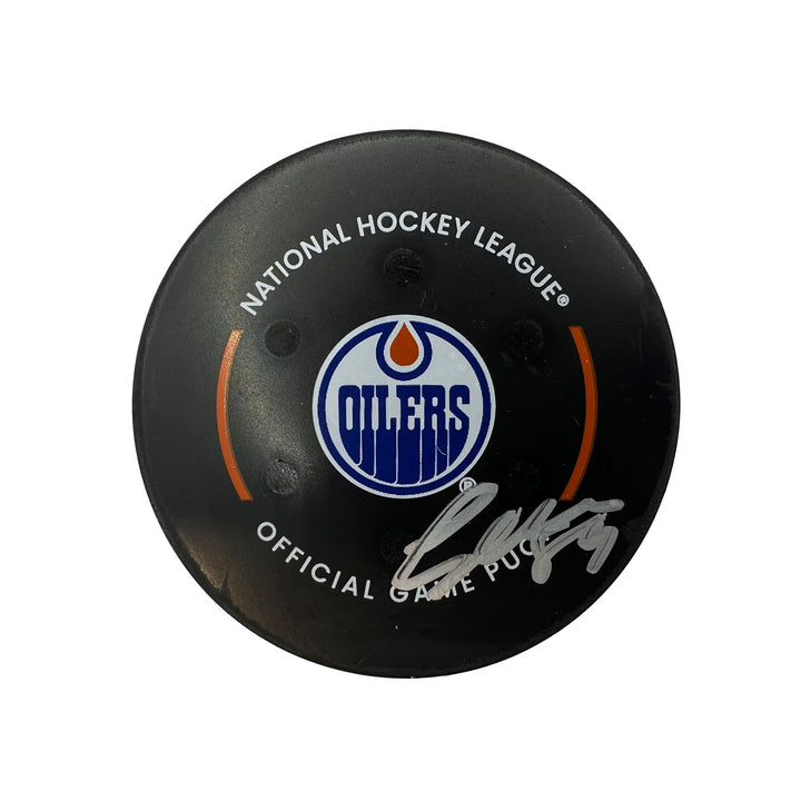 Sam Gagner Edmonton Oilers Autographed Goal Puck - Nov. 28/2023 vs Vegas Golden Knights #24208