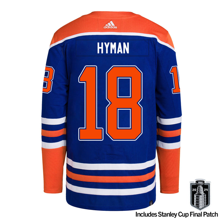 Zach Hyman Edmonton Oilers adidas Primegreen Authentic Royal Blue Home Jersey w/ STANLEY CUP FINAL PATCH