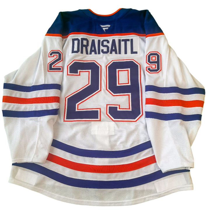 Leon Draisaitl Edmonton Oilers Game Worn Jersey - 2024-25 White Set #1 - C00180