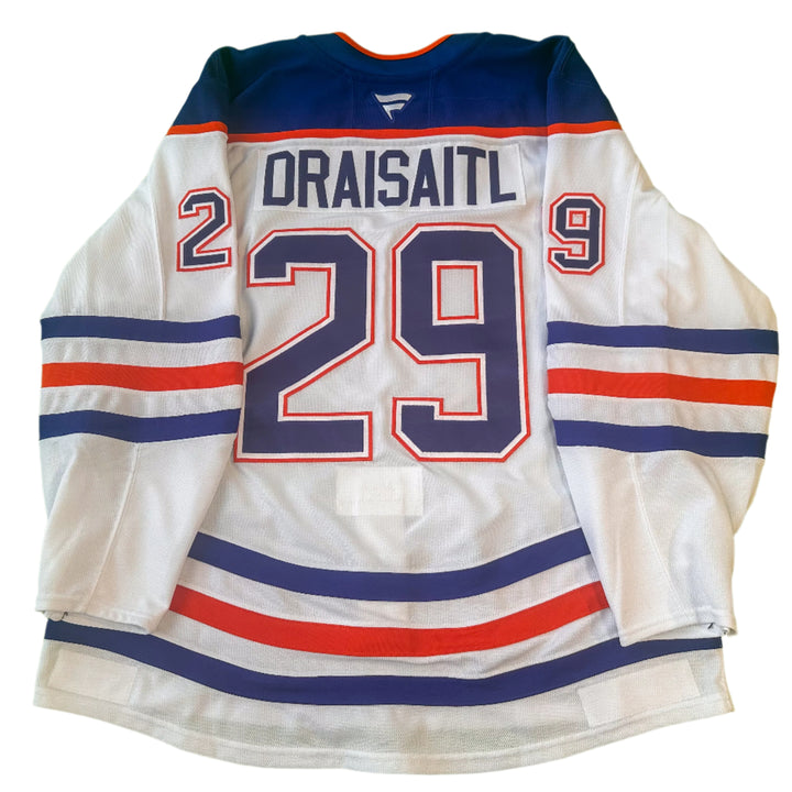 Leon Draisaitl Edmonton Oilers Game Worn Jersey - 2024-25 White Set #1 - C00181