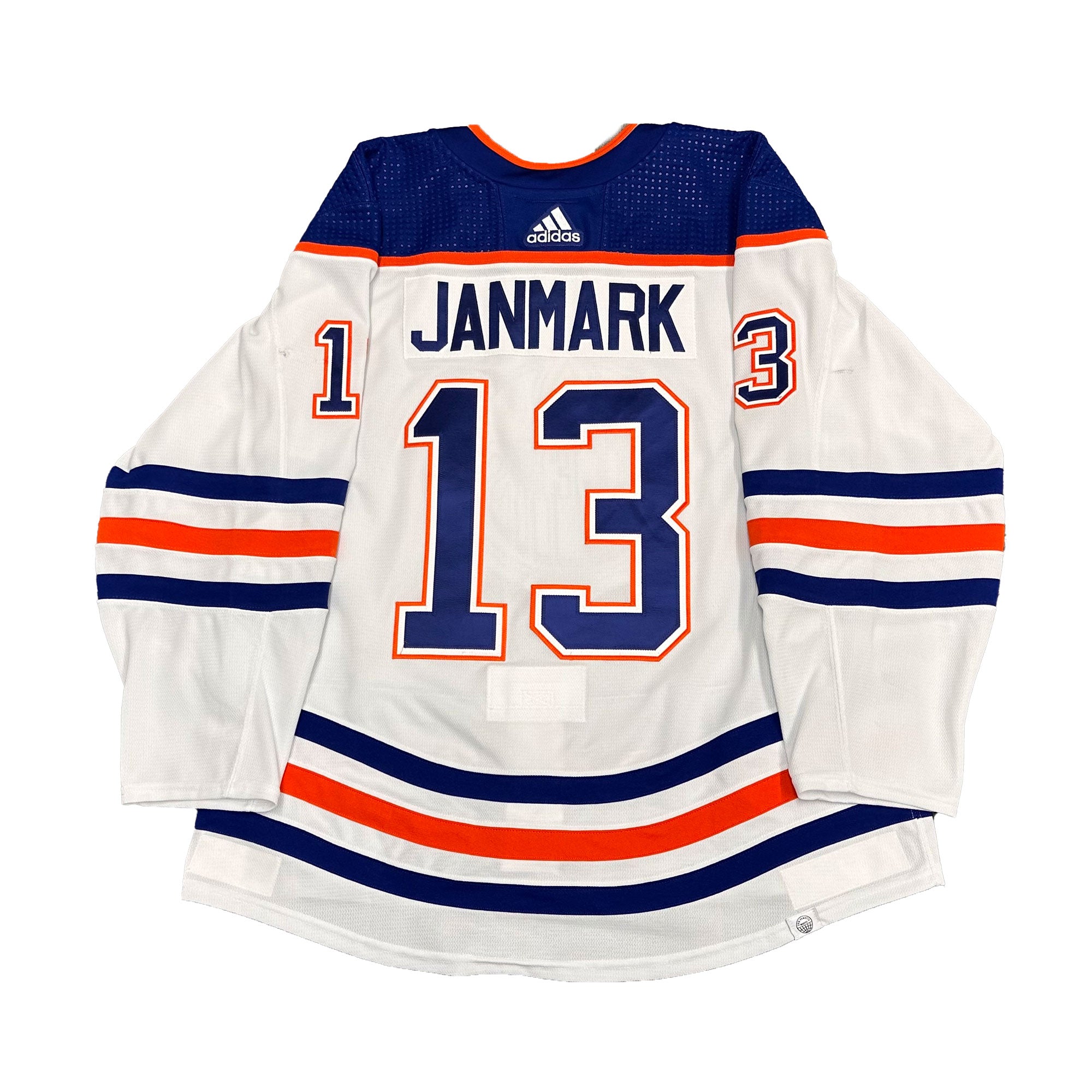 Mattias Janmark Edmonton Oilers Game Worn Jersey 2023 24 White