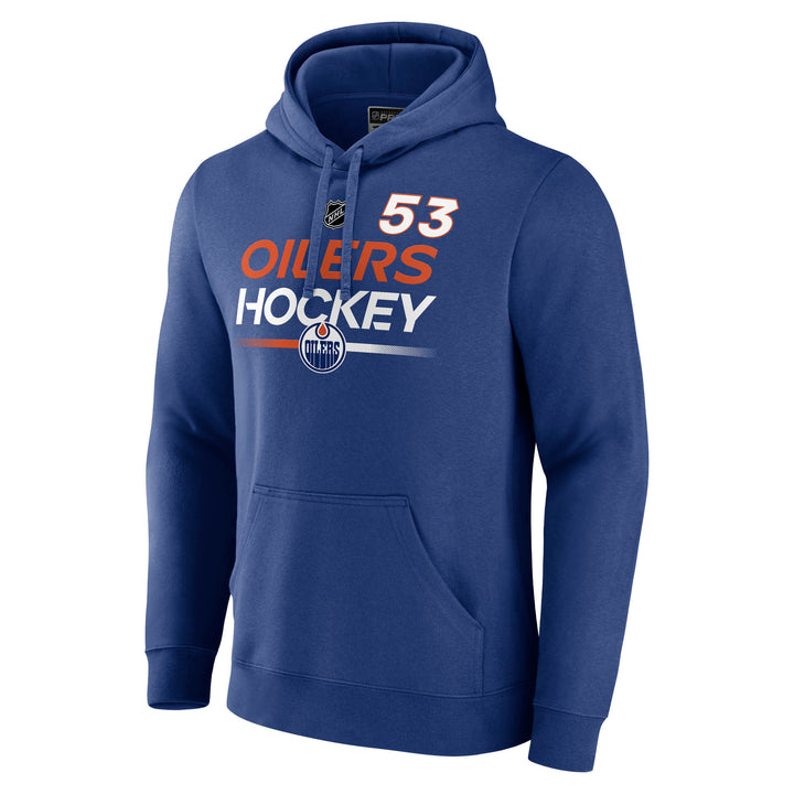 Jeff Skinner Edmonton Oilers 2024-25 Fanatics Authentic Pro Blue Name & Number Hoodie