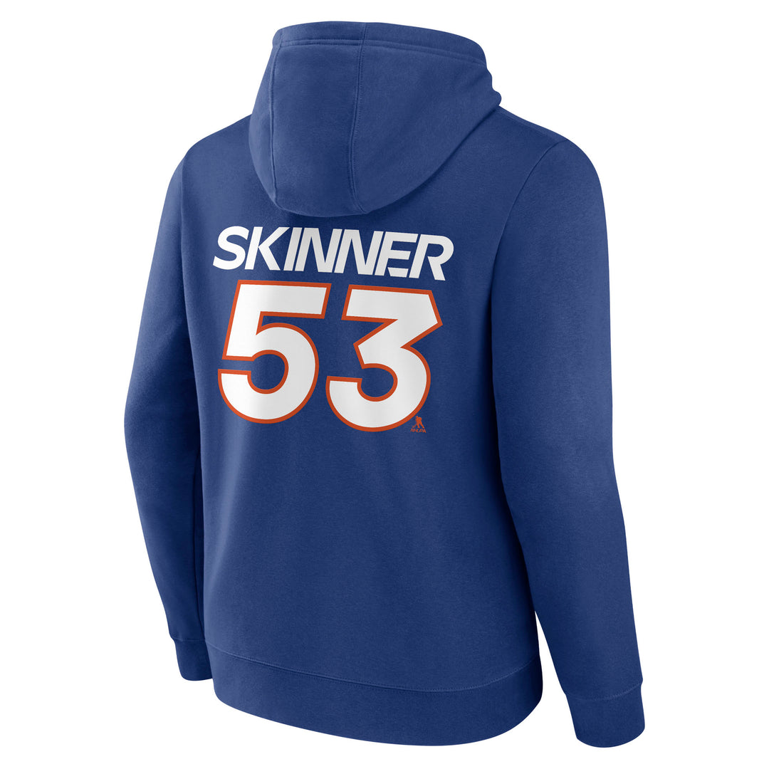 Jeff Skinner Edmonton Oilers 2024-25 Fanatics Authentic Pro Blue Name & Number Hoodie