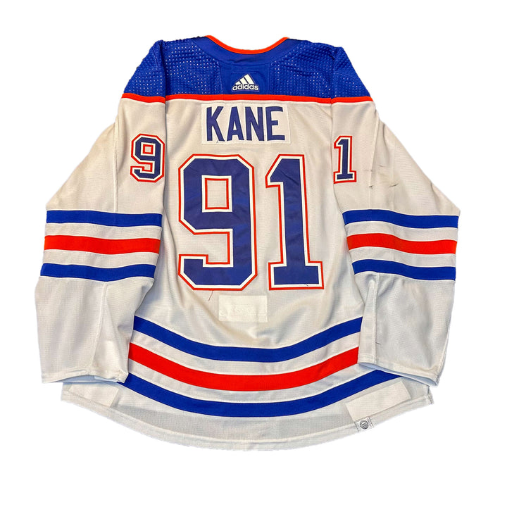 Evander Kane Edmonton Oilers Game Worn Jersey - 2023-24 White Set #3 - B00502