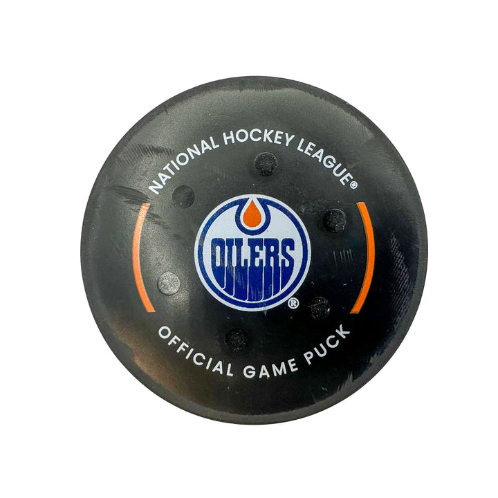 Evander Kane Edmonton Oilers Playoff Goal Puck - May. 1/2024 vs Los Angeles Kings #24583