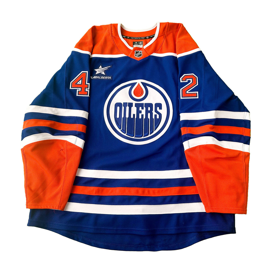 Kasperi Kapanen Edmonton Oilers Game Worn Jersey - 2024-25 Royal Blue Set #1 - C00270